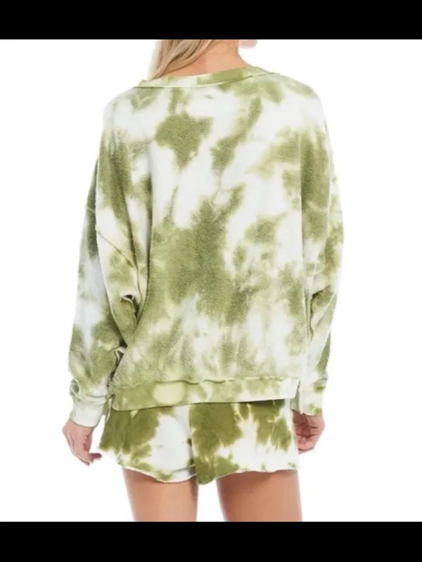 FREE PEOPLE Kelly Tie Dye shorts sweatshirt - Image 4