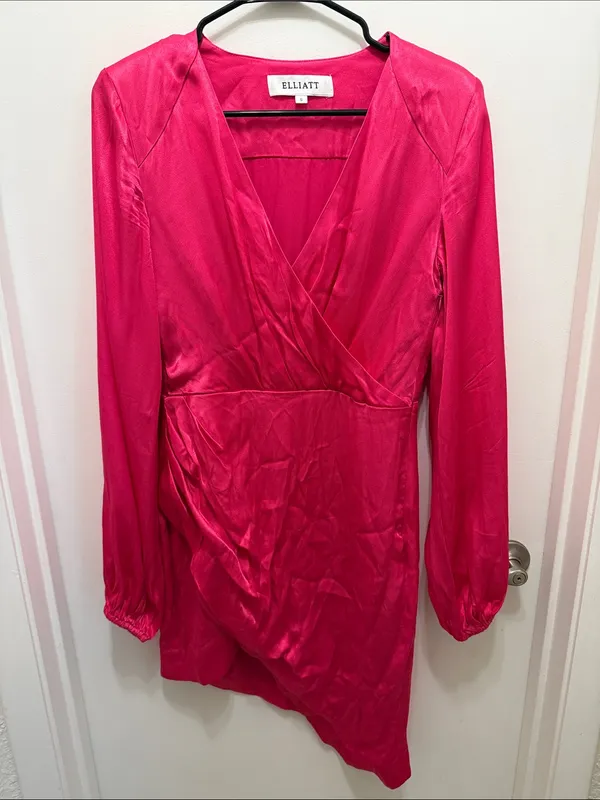 Elliatt hot pink asymmetrical mini dress - Image 2