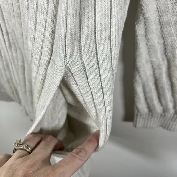 Soft Surroundings Vieux Carre Sweater Zipper Cardigan Womens Sz L Pockets‎ Gray - Image 6