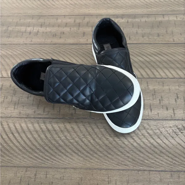 Steve Madden Black Quilted Slip-On Sneakers - Image 2