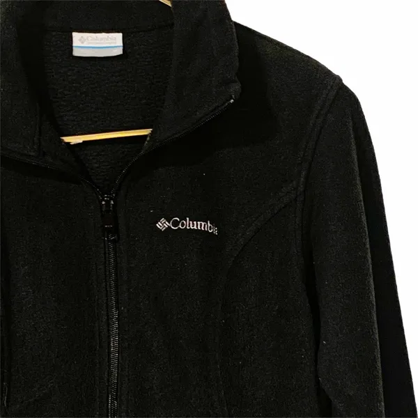Columbia Womens Medium‎ Black Full Zip Up Fleece Jacket - Image 2