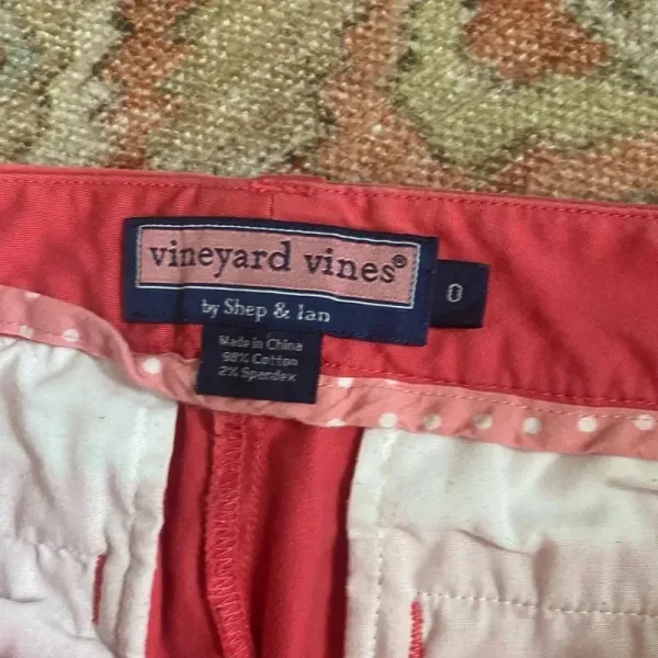 Vineyard‎ Vines by Shep & Ian Pink Capri Pants Chinos Size 0 - Image 2