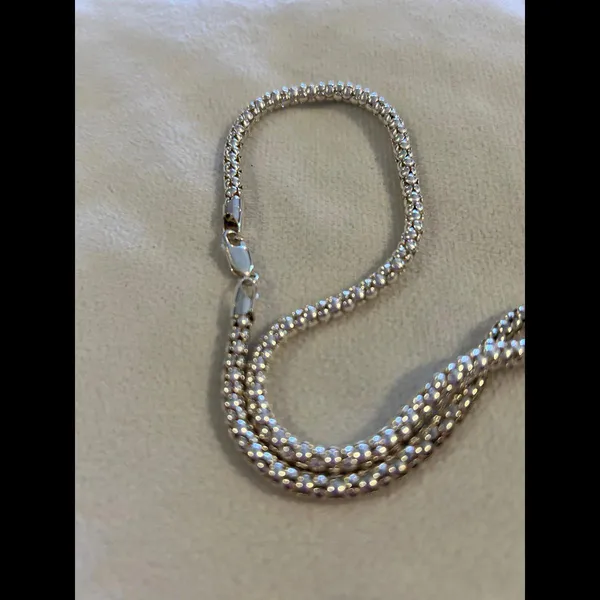 Necklace 12.56g lot d6 925 sterling silver chain - Image 2