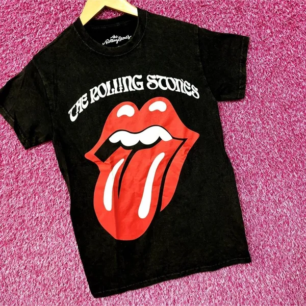 The Rolling Stones Classic Hot Lips Logo Rock Tee Small - Image 3