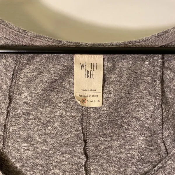 Free People We the Free | Nori Drapey Scoop Neck Short Sleeve T-Shirt Gray Sz XS - Image 3
