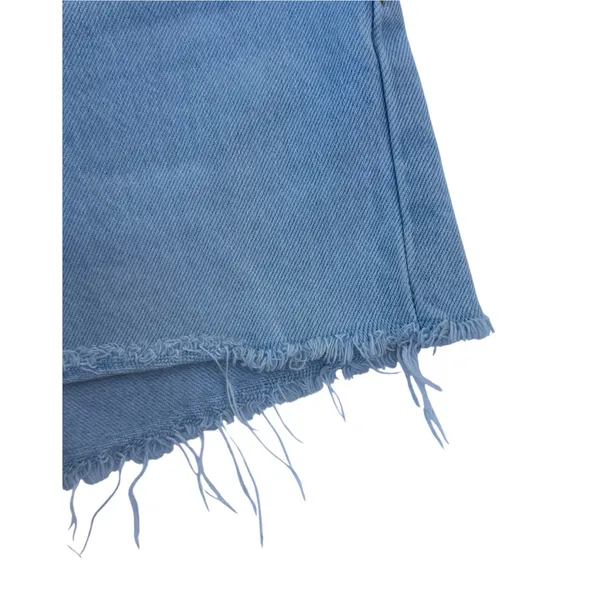 Levi’s Premium Wedgie Short Raw Hem Distressed Light Blue Denim Shorts 25 - Image 4