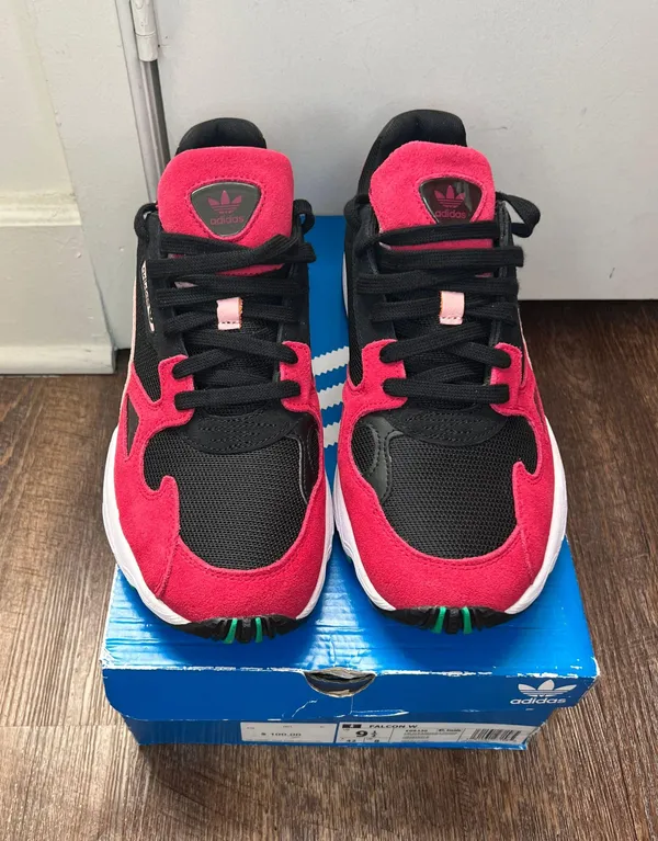 Adidas Falcon Core Black/Pink Sneakers - Image 2