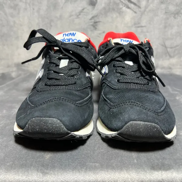 New‎ Balance 574 Womens 7.5 Black Red Blue Suede Sneakers WL574W32 - Image 9