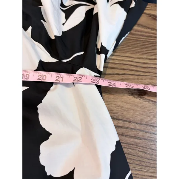 Kate Spade Target Black White Floral Balloon Sleeve Cotton Mini Dress L - Image 7