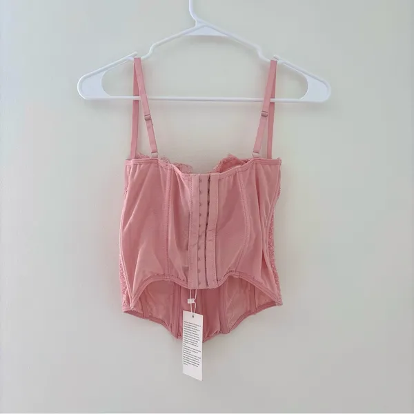 pink lace corset top - Image 4