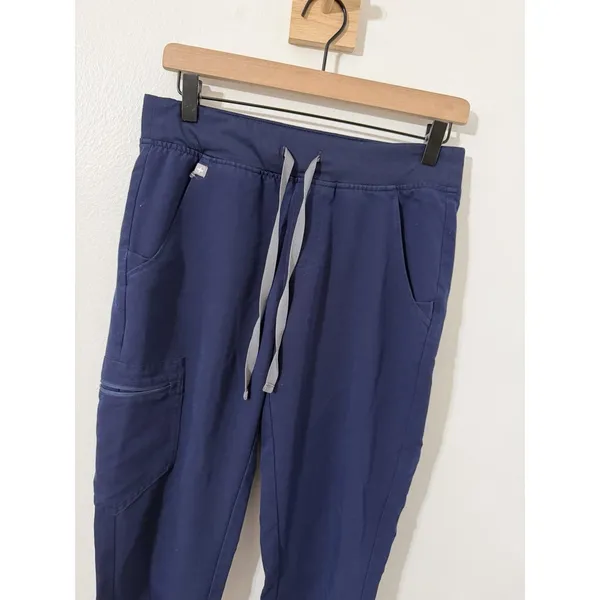 Figs Zamora Jogger Scrub Pant Navy Blue Pockets Small Medical Drawstring - Image 2