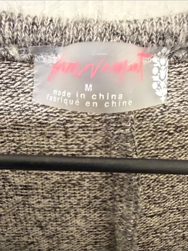 FREE PEOPLE MOVEMENT MEDIUM GRAY AND BLACK Top. - Image 3