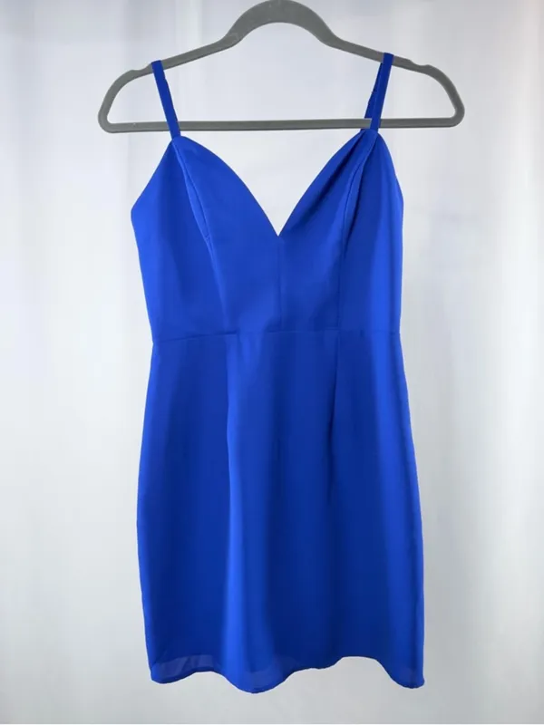 NBD x Naven Twins Mini Dress in Royal Blue size small - Image 3