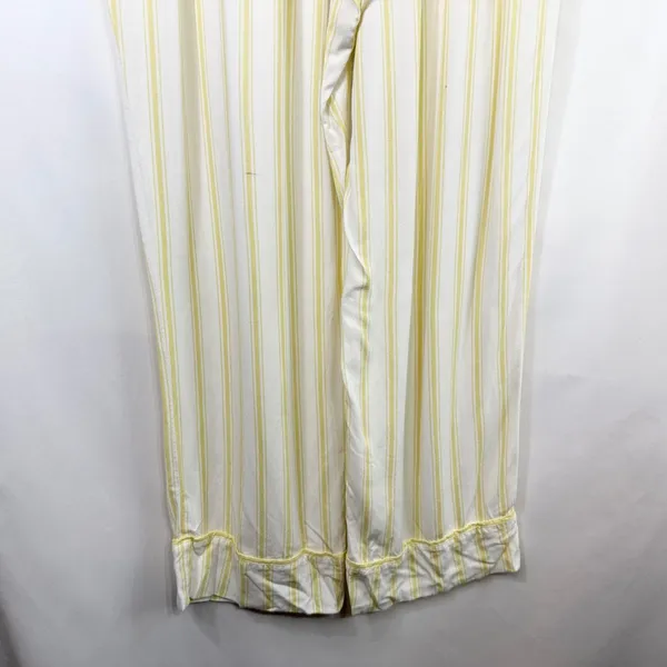 Martha Stewart Large Pajama Set Yellow White‎ Striped Rayon Short Sleeve 497 - Image 10