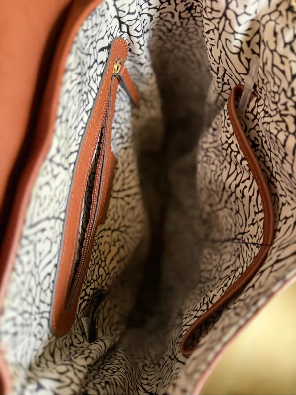 INC International Concepts Brown Faux-Leather Convertible Backpack Tote - Image 6
