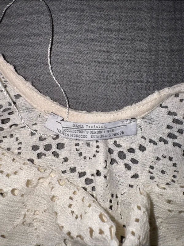 Zara Cream Lace One-Piece Bodysuit - Image 4