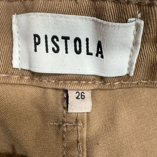 Pistola 26 Oak High‎ Rise Chino Pant Button Fly Brown Carpenter 100% Cotton Y2K - Image 8