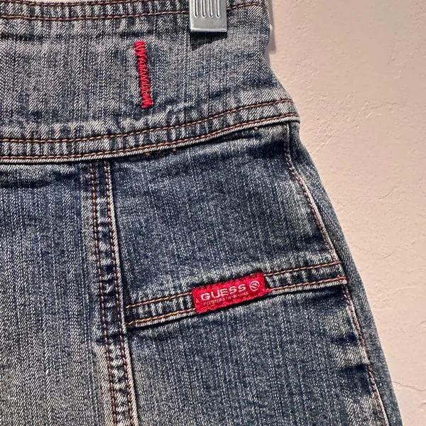 Guess Vintage 2000s Denim Mini Skirt‎ Size 24 Y2K Low Rise Summer Streetwear - Image 7