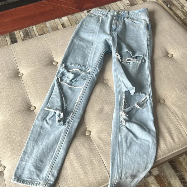 Adika‎ Light Washed Distressed Denim Jeans Size XS - Image 4