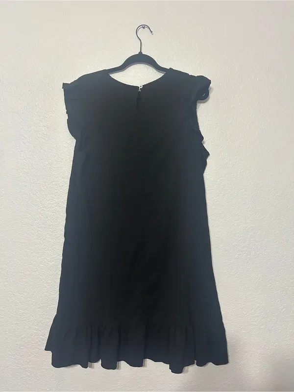 Black Ruffle Sleeve Shift Dress Size 0X - Image 3