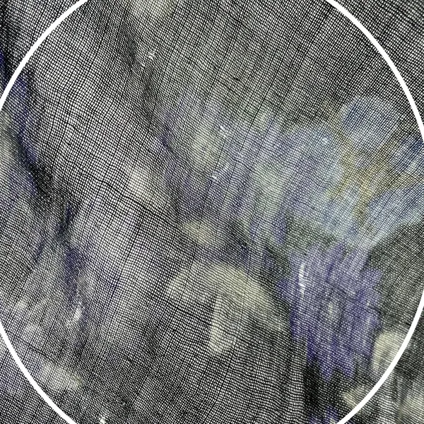 Vivante Scarf Floral Gray Gauzy Viscose Wool‎ FLAWS NWT Raw Edge Fringe Boho - Image 11