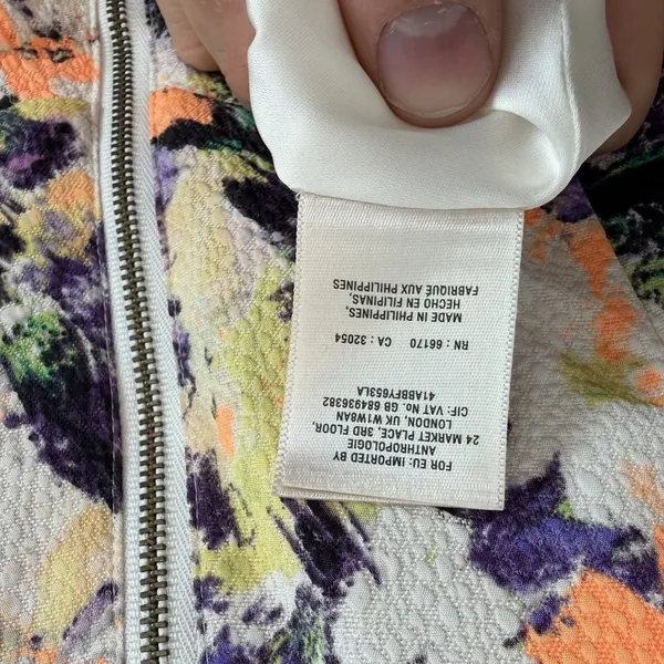 Maeve Anthropologie Spring Flowers Sleeveless Dress in Pucker Weave Fabric US 12 - Image 7