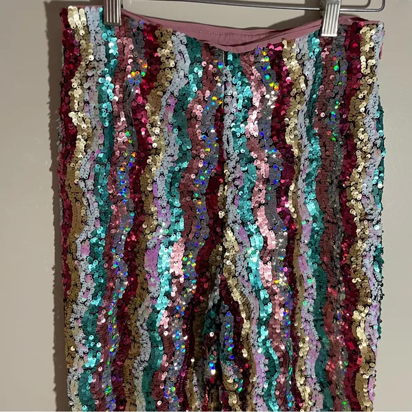 Free People Dance Again Sequin Straight Leg Pants - Image 5