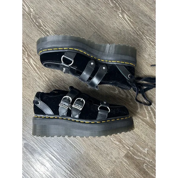 Dr. Martens Wednesday Addams Ramsay Quad Platform Mary Jane Goth Euro Grunge S 7 - Image 4
