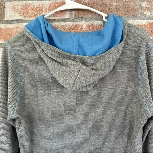Stadium Athletics UNC North Carolina Hooded Henley Shirt Women’s Medium Gray Blue College - Image 7
