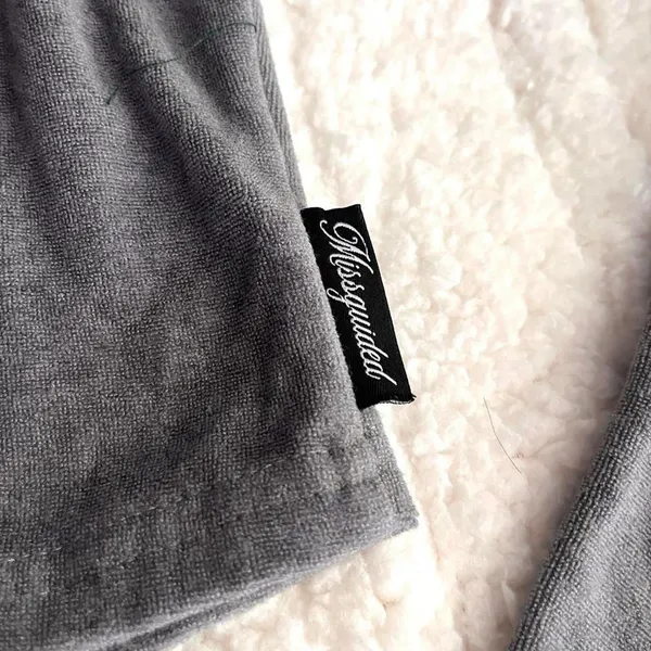 Missguided Women's Grey and Blue Jumper - Image 3