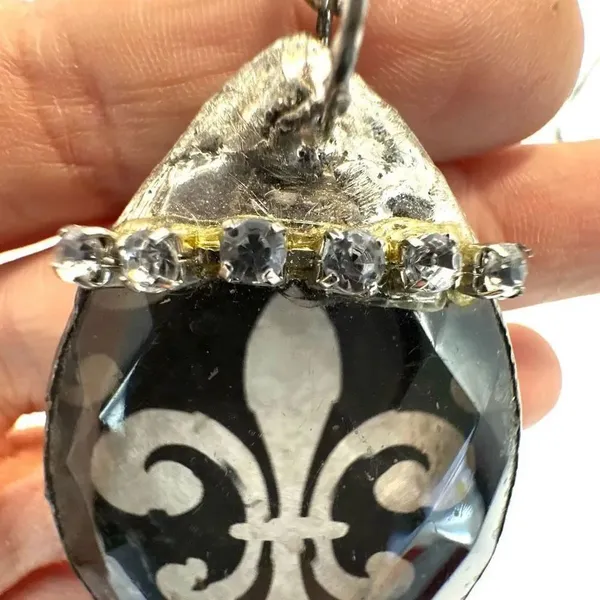 Fleur de lis teardrop pendant charm necklace - Image 10