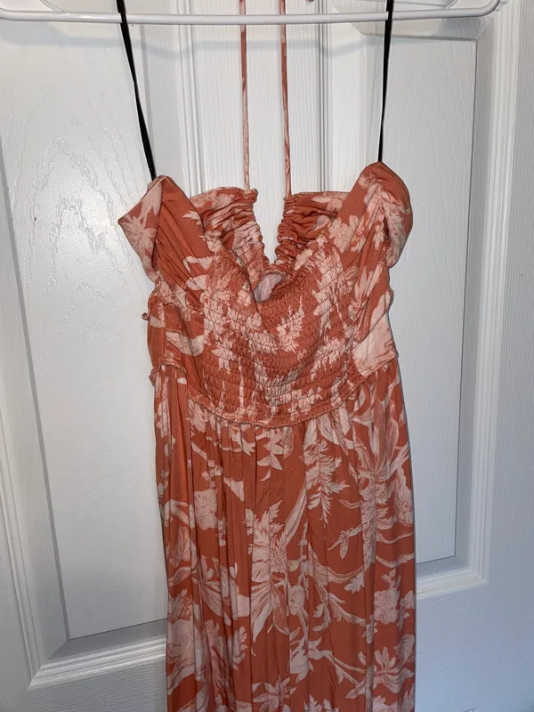 H&M Lovely Pink Floral Maxi Dress XS - Image 5