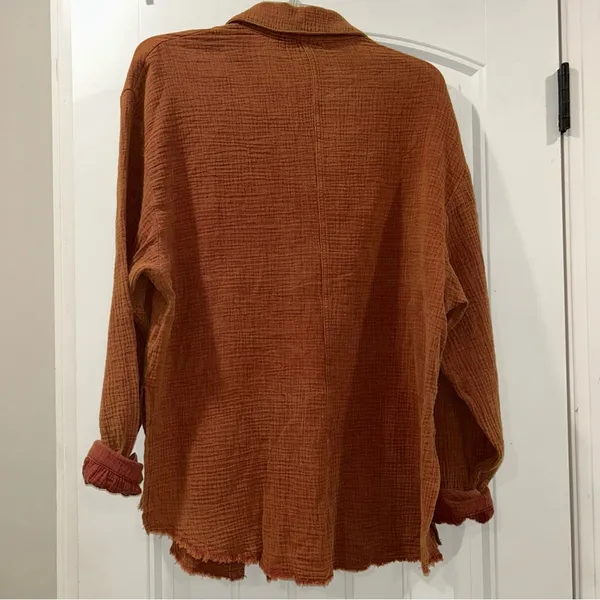 White Birch Rust Button Down Top Women’s Medium - Image 7