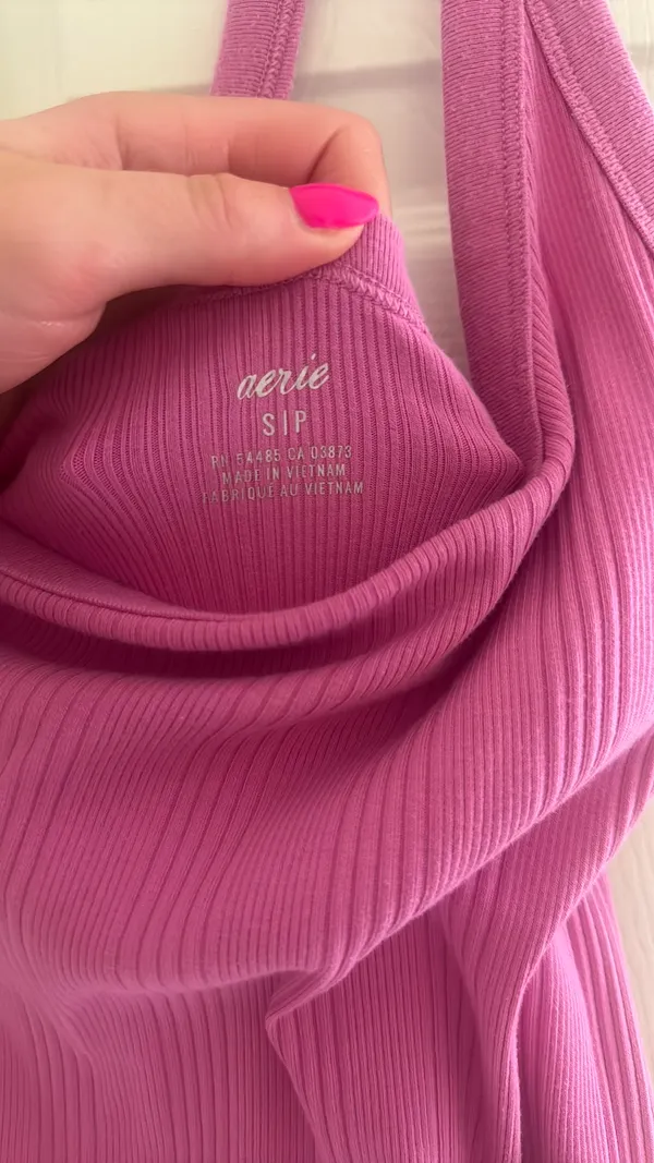Aerie One-Shoulder Midi Ribbed Dress - Image 4