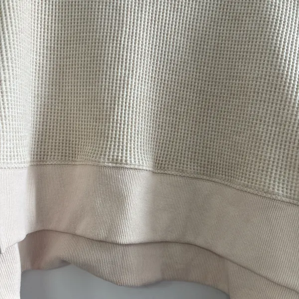 Tan cropped waffle knit top Size L - Image 5
