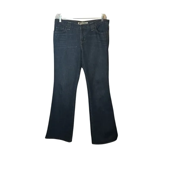 GAP Jeans Womens Size 12 Blue Low Rise Bootcut Embroidered Pockets Zip Close - Image 2