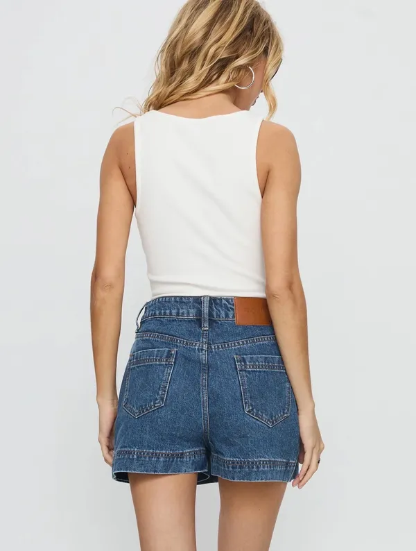 Princess Polly Denim Mini Skort - Image 4