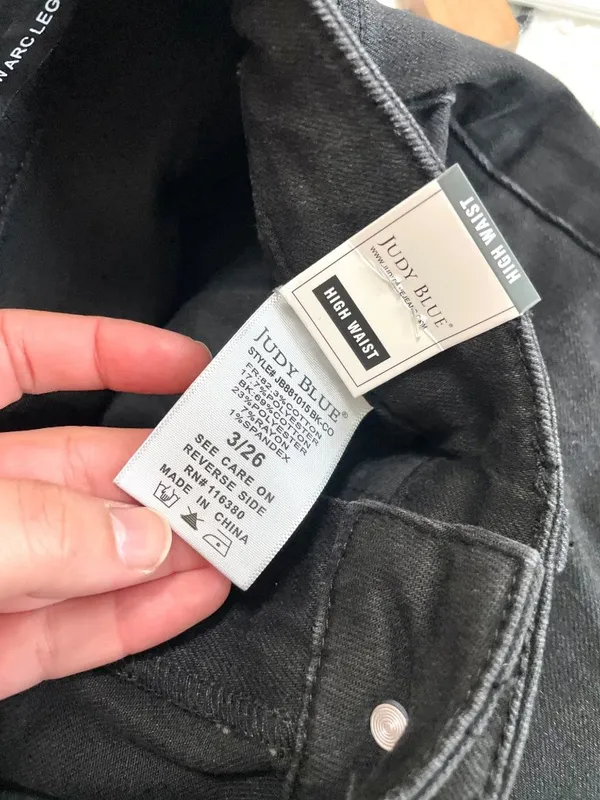 NWT Judy Blue Rigid Magic High Waist Marlow Black Size 3/26 Jean Trouser - Image 8