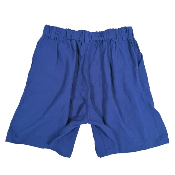 Halara High Waisted Trouser Shorts Size Large Navy Blue Pleated Preppy Coastal - Image 4