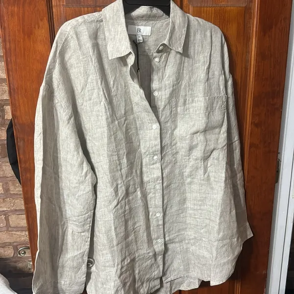Banana Republic - Oversized Linen Shirt - M - Natural - Image 5