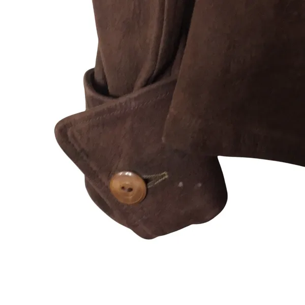 Unbranded Women's Suede Leather Button Front Jacket Small Brown boho earthy - Image 6