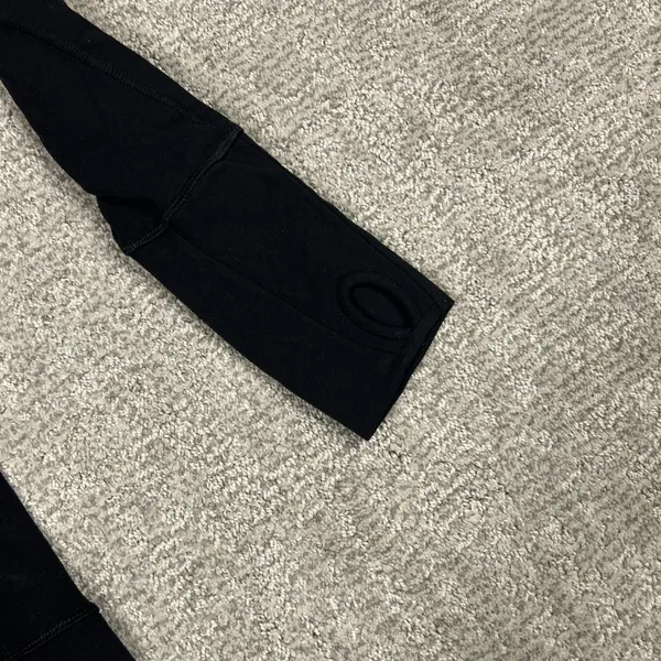 Lululemon Black Jacket Womens 6 Full Zip Hooded High Neck Running Top Pockets - Image 6