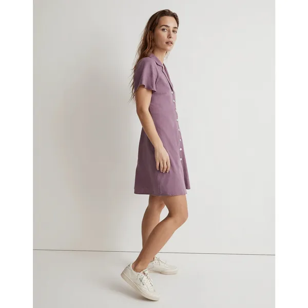 Madewell Kacie Mini Shirtdress Antique Purple NWT Sz 12 - Image 2