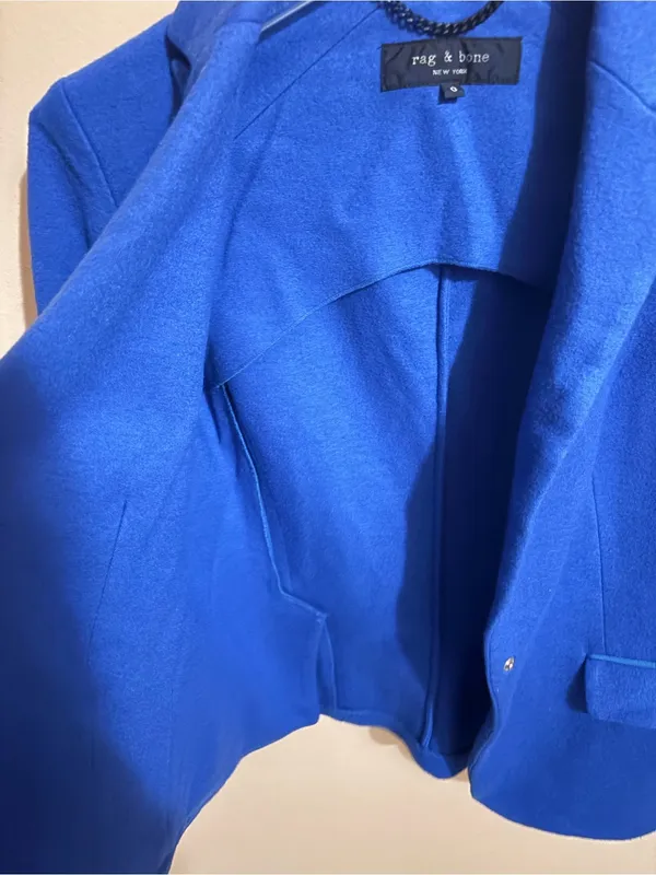 Rag & Bone Lexington Wool Blazer in Blue - Image 7