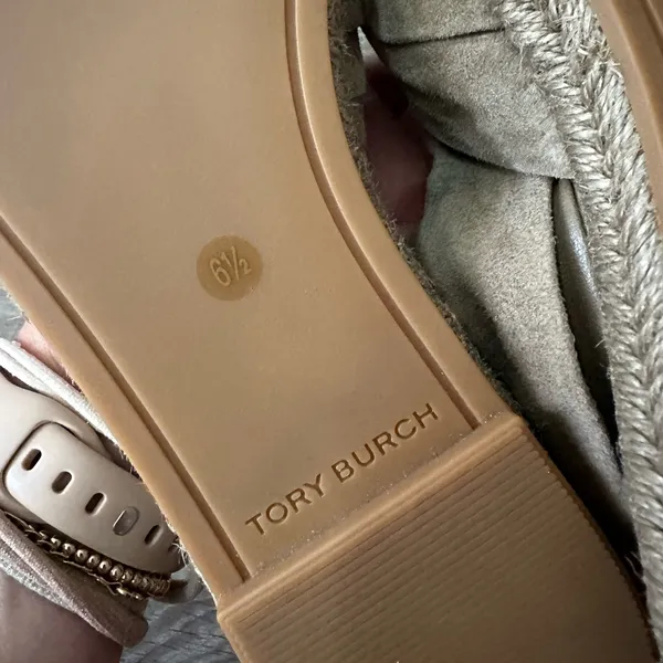Tory Burch Suede Slingback‎ Espadrille Sandals Size 6.5- New - Image 4