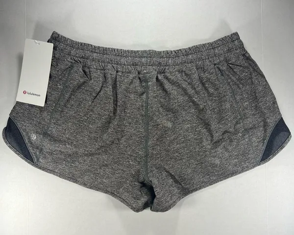 Lululemon Hotty Hot Short II 2.5 Heather Lux Multi Black Heathered Black Size 14 - Image 5