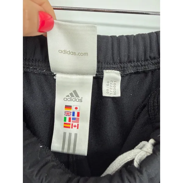 Adidas Track Pants Women S Black Good 3-Stripe Straight Leg Zip Pocket 172772 - Image 6