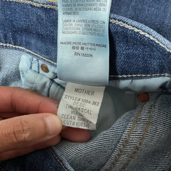 Mother The Rascal Straight Leg Jeans Womens 29 Blue Clean Sweep Mid Rise Denim - Image 4