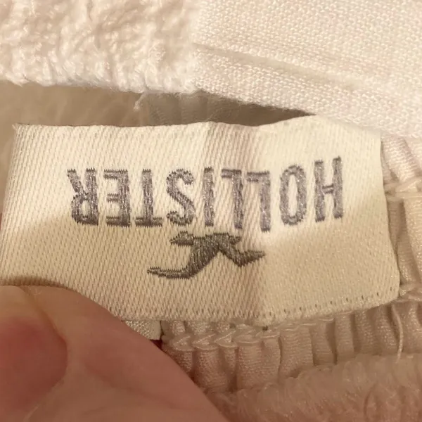 Hollister Long-Sleeve Ruched Bodice Top in White Size Large EUC - Image 3