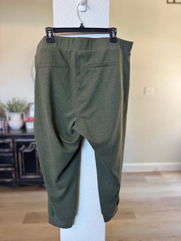 Torrid Jogger Pants Size 2 Olive Green Zipper Pockets Cuffed - Image 4